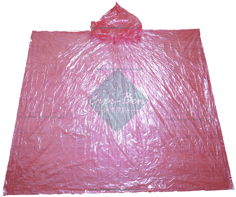 China Red waterproof poncho in bulk